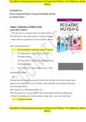 Test Bank for Wong&rsquo;s Essentials of Pediatric Nursing&comma; 11th Edition by Hockenberry&comma; 9780323624190&comma; Covering Chapters 1-31 &vert; Includes Rationales
