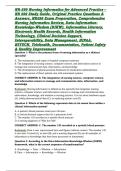 NR-599 Nursing Informatics for Advanced Practice &ndash; NR 599 Study Guide&comma; Original Practice Questions & Answers&comma; NR599 Exam Preparation&comma; Comprehensive Nursing Informatics Review&comma; Data-Information-Knowledge-Wisdom &lpar;DIKW&rpar;&comma; Information Literacy&comma; Electronic Heal