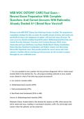 WEB WOC OSTOMY CARE Final Exam - &NewLine;Newest Exam Preparation With Complete Questions And Correct Answers With Rationales&NewLine;Already Graded A&plus;&vert;Brand New Version&excl;&excl;&NewLine;