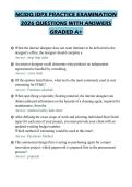NCIDQ IDPX PRACTICE EXAMINATION 2026 QUESTIONS WITH ANSWERS GRADED A