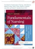 Test Bank For Fundamentals of Nursing&comma; 12th Edition by  Patricia A&period; Potter&comma; Anne G&period; Perry&comma; Patricia A&period; Stockert&comma;  Amy Hall&comma; and Wendy R&period; Ostendorf&vert;Latest 2026&period;