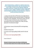 ABIM INTERVENTIONAL CARDIOLOGY CERTIFICATION EXAM ACTUAL 2026&sol;2027 QUESTION BANK &comma; PRACTICE QUESTIONS AND STUDY GUIDE ACCURATE EXAM COMPLETE APPROVED QUESTIONS WITH WELL ELABORATED SOLUTIONS AND DETAILED RATIONALES &lpar;100&percnt; CORRECT VERIFIED ANSWERS&rpar; CURRENTL