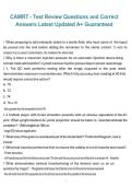 CAMRT Test Review Questions and Correct Answers&comma; Latest Updated 2026&sol;2027 Exam Preparation Material