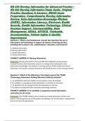 NR-599 Nursing Informatics for Advanced Practice &ndash; NR 599 Nursing Informatics Study Guide&comma; Original Practice Questions & Answers&comma; NR599 Exam Preparation&comma; Comprehensive Nursing Informatics Review&comma; Data-Information-Knowledge-Wisdom &lpar;DIKW&rpar;&comma; Information Liter