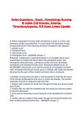 Nclex Questions&period;&period;&period;Good&period;&period;&period;Hematology Nursing III sickle Cell Anemia&comma; Anemia&comma; Thrombocytopenia&comma; IVS Exam Latest Update