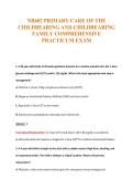 NR602 PRIMARY CARE OF THE&NewLine;CHILDBEARING AND CHILDREARING&NewLine;FAMILY COMPREHENSIVE&NewLine;PRACTICUM EXAM