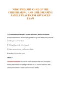 NR602 PRIMARY CARE OF THE&NewLine;CHILDBEARING AND CHILDREARING&NewLine;FAMILY PRACTICUM ADVANCED&NewLine;EXAM