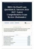 BIOS 256 Final Exam 85&plus; Questions & Answers 2026-2027 ｜ Latest Comprehensive Exam Review &lpar;Rationales&rpar;