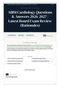 ABIM Cardiology 110&plus; Questions & Answers 2026-2027 ｜ Latest Board Exam Review &lpar;Rationales&rpar;
