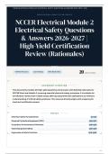 NCCER Electrical Module 2 Electrical Safety 20&plus; Questions & Answers 2026&sol;2027 &vert; High-Yield Certification Review &lpar;Rationales&rpar;