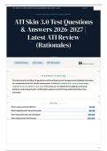 ATI Skin 3&period;0 Test 15&plus; Questions & Answers 2026&sol;2027 &vert; Latest ATI Review &lpar;Rationales&rpar;