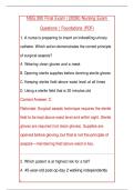 NSG 300 Final Exam &vert; &lpar;2026&rpar; Nursing Exam&NewLine;Questions &vert; Foundations &lpar;PDF&rpar;