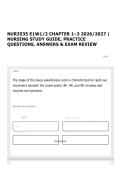 NUR3535 E1W1&sol;2 CHAPTER 1&ndash;3 2026&sol;2027 &vert; NURSING STUDY GUIDE&comma; PRACTICE QUESTIONS&comma; ANSWERS & EXAM REVIEW