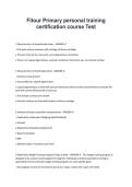 FITOUR Personal Training Course Test 2026&sol;2027