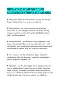 MH701 FINAL STUDY SHEET 2026&NewLine;COMPLETE QUESTIONS AND ANSWERS&period;