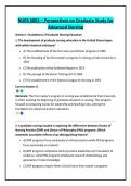 NURS 6003 &ndash; Perspectives on Graduate Study for &NewLine;Advanced Nursing 