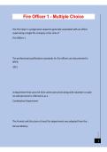Fire Officer 1 Exam Multiple Choice 2026&sol;2027