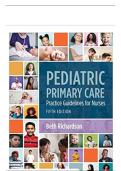 Test Bank for Pediatric Primary Care&colon; Practice Guidelines for Nurses&comma; 5th Edition &lpar;Richardson&rpar; &vert; All Chapters Included &vert; Verified Complete A&plus; Study Guide &vert; Updated for 2025