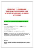 ICT 285 QUIZ 11 &lpar;ASSESSABLE&rpar; &vert; &NewLine;QUESTIONS AND ANSWERS &vert; 2026 &NewLine;UPDATE &vert; 100&percnt; CORRECT - MURDOCH &NewLine;UNIVERSITY&period;