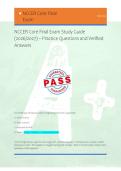 NCCER Core Final Exam Study Guide &NewLine;&lpar;2026&sol;2027&rpar; &ndash; Practice Questions and Verified &NewLine;Answers 