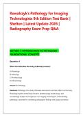 Kowalczyk&rsquo;s Pathology for Imaging &NewLine;Technologists 9th Edition Test Bank &vert; &NewLine;Shelton &vert; Latest Update 2026 &vert; &NewLine;Radiography Exam Prep Q&AKowalczyk&rsquo;s Pathology for Imaging &NewLine;Technologists 9th Edition Test Bank &vert; &NewLine;Shelton &vert; Latest Update 2026 &vert; &NewLine;Radiography 