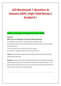 LEO Benchmark 1 Questions & &NewLine;Answers 2026 &vert; High-Yield Review &vert; &NewLine;Graded A&plus;