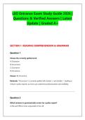 LEO Entrance Exam Study Guide 2026 &vert; &NewLine;Questions & Verified Answers &vert; Latest &NewLine;Update &vert; Graded A&plus;