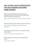 MHA 710 EXAM 2 LSUS FULL REVISION NOTES&NewLine;WITH HEALTH INSURANCE AND MARKET&NewLine;FAILURE CONCEPTS&NewLine;