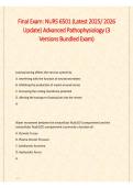 NURS 6501 Final Exam 2026&sol;2027 &ndash; 3 Versions