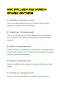 MHIC EVALUATION FULL SOLUTION&NewLine;UPDATED STUDY GUIDE&NewLine;