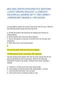 MED-SURG CERTIFICATION PRACTICE QUESTIONS &vert;LATEST UPDATED 2026&sol;2027 &vert;A COMPLETE SOLUTION ALL ANSWERS GET IT 100&percnt; CORRECT &vert;VERIFIED BEST GRADED A&plus; FOR SUCCESS