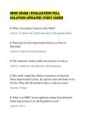 MHIC EXAM 1 EVALUATION FULL&NewLine;SOLUTION UPDATED STUDY GUIDE&NewLine;