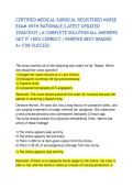 CERTIFIED MEDICAL-SURGICAL REGISTERED NURSE EXAM WITH RATIONALE&vert;LATEST UPDATED 2026&sol;2027 &vert;A COMPLETE SOLUTION ALL ANSWERS GET IT 100&percnt; CORRECT &vert;VERIFIED BEST GRADED A&plus; FOR SUCCESS
