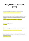 Praxis Early Childhood P-3 5025 2026&sol;2027