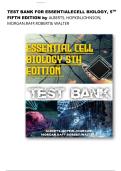 Test Bank for Essential Cell Biology &lpar;5th Edition&rpar; by Alberts&comma; Hopkin&comma; Johnson&comma; Morgan&comma; Raff&comma; Roberts&comma; Walter