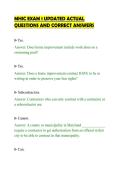 MHIC EXAM 1 UPDATED ACTUAL&NewLine;QUESTIONS AND CORRECT ANSWERS