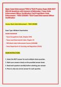Basic Code Enforcement TEEX & TDLR Practice Exam 2026-2027 &NewLine;With 80 Questions with Answers & Rationales &vert; Texas Code &NewLine;Enforcement Officer Certification Test Prep&vert;&vert; Basic Code &NewLine;Enforcement &ndash; TEEX COD300 &sol; TDLR Code Enforcement Officer &NewLine;Certification