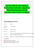 NURS325&colon; MENTAL HEALTH NURSING -&NewLine;ATI PRACTICE TEST A &vert; QUESTIONS AND &NewLine;ANSWERS &vert; 2026 UPDATE &vert; 100&percnt; &NewLine;CORRECT&period;