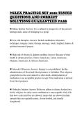 NCLEX PRACTICE SET 2026 TESTED&NewLine;QUESTIONS AND CORRECT&NewLine;SOLUTIONS GUARANTEED PASS 