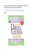 Test Bank for Davis's Drug Guide for Nurses 18th Edition by Vallerand & Sanoski &lpar;2026&rpar; &ndash; Questions & Rationales