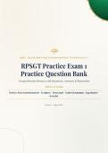 RPSGT Practice Exam 1 Question Bank 2026&sol;2027 with Verified Answers & Detailed Rationales&NewLine;&NewLine;