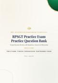 RPSGT Practice Exam Question Bank 2026&sol;2027 with Verified Answers & Detailed Rationales&NewLine;&NewLine;