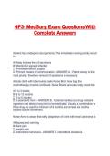 NP3- MedSurg Exam Questions With Complete Answers&period;
