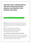 WGU D030 TASK 2&colon; NURSING SERVICE &NewLine;LINE FOR IN-HOME AND HOSPICE &NewLine;SERVICES &vert; 2026 UPDATED &vert; WITH &NewLine;COMPLETE SOLUTIONS