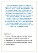 SOLUTIONS MANUAL FOR INTERMEDIATE ACCOUNTING 2025 EVERGREEN RELEASE BY DAVID SPICELAND&comma; MARK NELSON&comma; WAYNE THOMAS&comma; AND JENNIFER WINCHEL &lpar;ISBN&colon; 9781265324360&rpar; ALL CHAPTERS COMPLETE COMPREHENSIVE ACTUAL FINAL PRACTICE EXAM PREP WITH REAL WELL ELABORATED AND