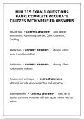 NUR 315 Exam 1 Complete Questions Bank With Verified Answers and Accurate Quizzes Covering Neurological Assessment Cranial Nerves Skin Lesions and Vital Signs&NewLine;&NewLine;