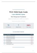 WGU D426 DATA MANAGEMENT FOUNDATIONS STUDY GUIDE 2026&sol;2027 &vert; Verified Questions & Answers 100&percnt; Correct &vert; Grade A &vert; Pass Guaranteed&NewLine;&NewLine;