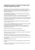 NUR3026 EXAM &num;1 2026&sol;2027 &vert; NURSING STUDY GUIDE&comma; PRACTICE QUESTIONS&comma; ANSWERS & EXAM REVIEW