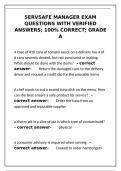ServSafe Manager Exam questions with verified answers&semi; 100- correct&semi; grade a