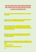 MHA 707 EXAM B LATEST 2026 UPDATED QUESTIONS &NewLine;AND VERIFIED 100&percnt; SOLUTIONS &lpar;2026&sol;2027&rpar; GRADE&colon; &NewLine;A&plus;&vert;STATUS&colon; GUARANTEED PASS